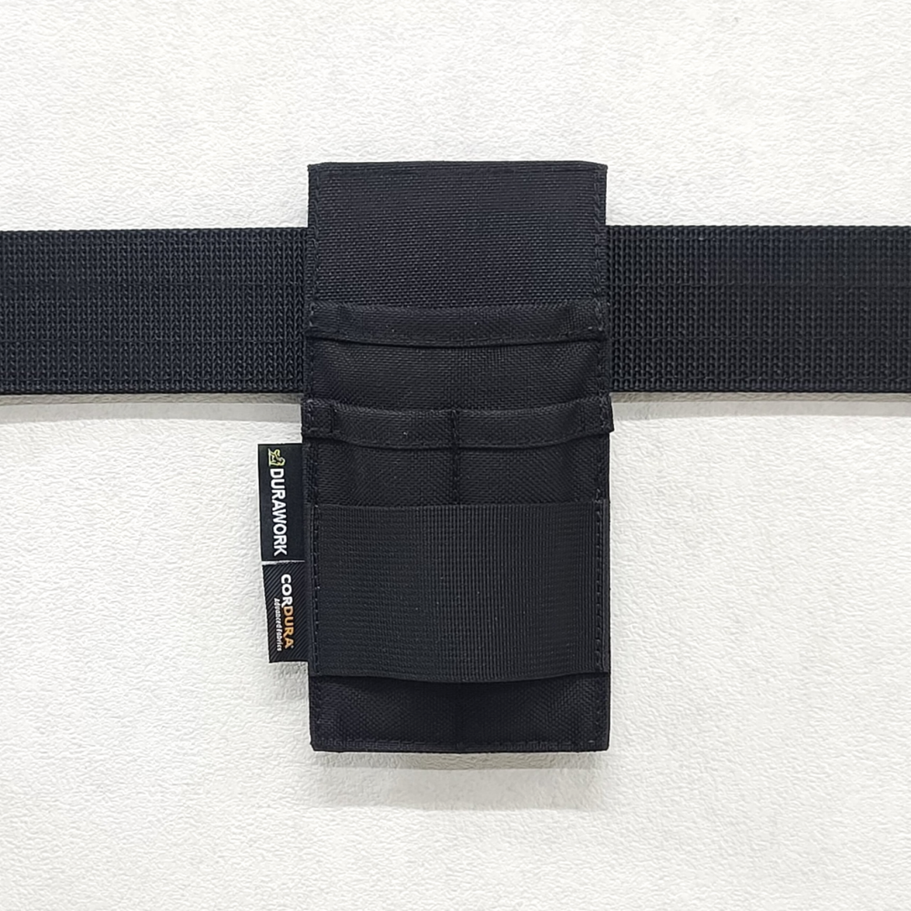 Lightweight (60g) DURAWORK 403 Pocket Pouch, available in Black and Brown, perfect for adding to any professional tool rig.