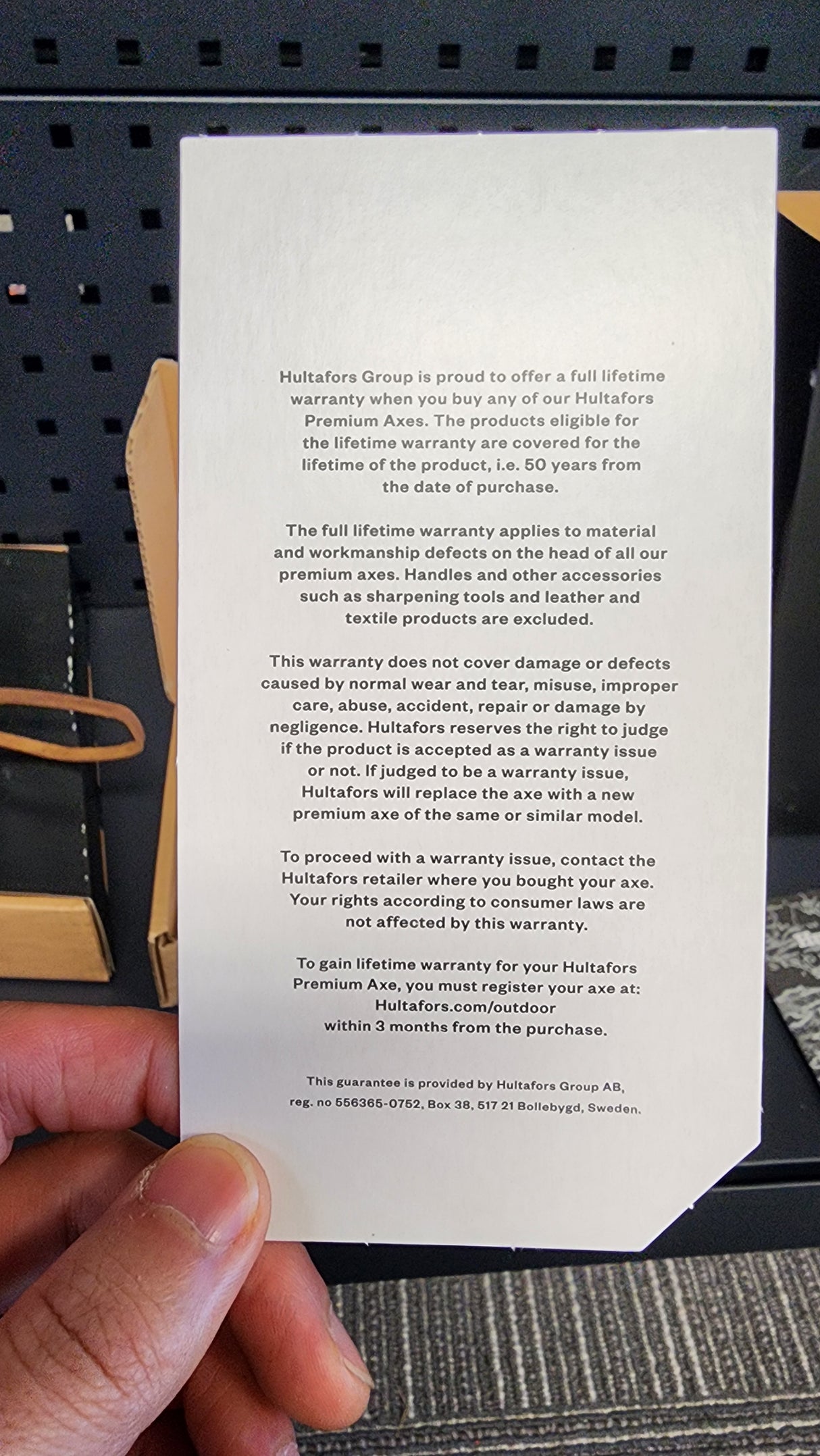 Hultafors Hults Bruk Ågelsjön Hatchet – Lightweight Hiking Axe with Hickory Handle