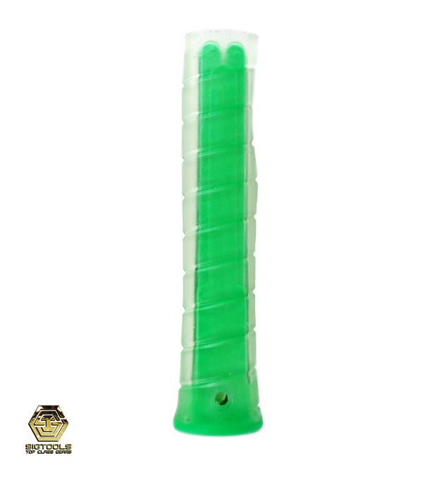 the Straight Martinez M1/M4 Replacement Grip with Clear Overlay and Green Insert