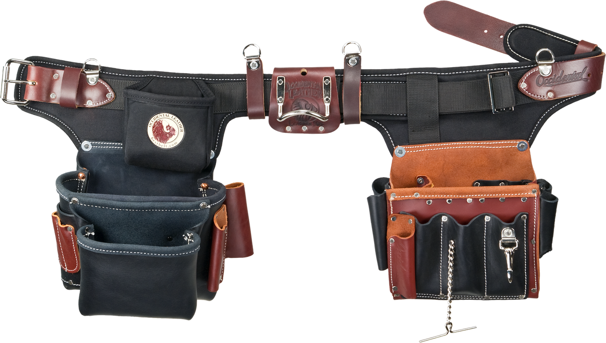 Conjunto de electricista industrial ajustable de cuero Occidental