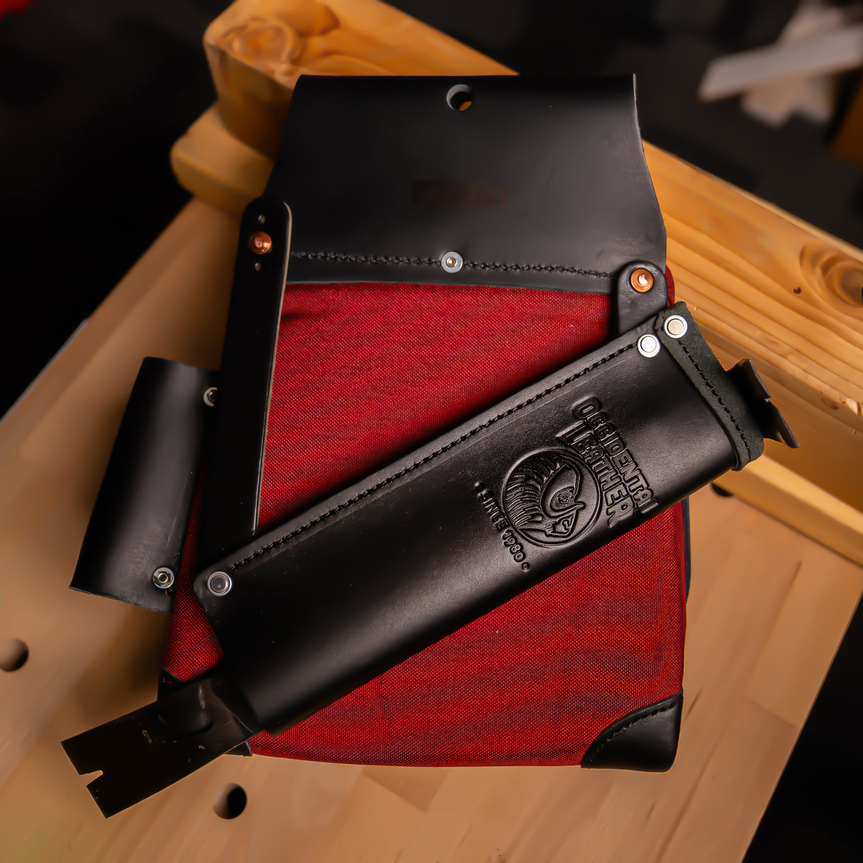 Kit de funda para sacaclavos/pata de gato de cuero Occidental