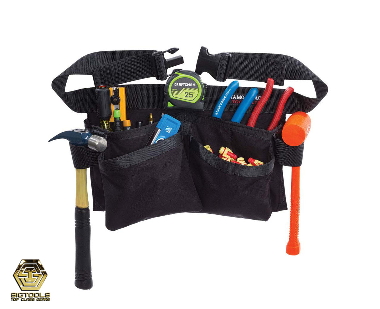 "Diamondback Apron in black colour."