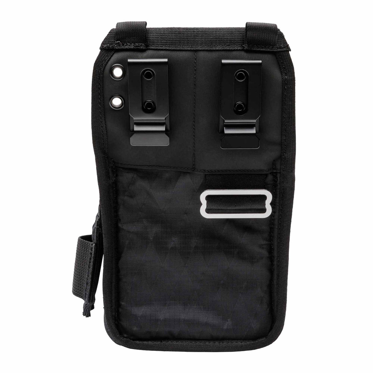 Upgraded tool pouch with DX9 Tech Fabric backing for leg protection.