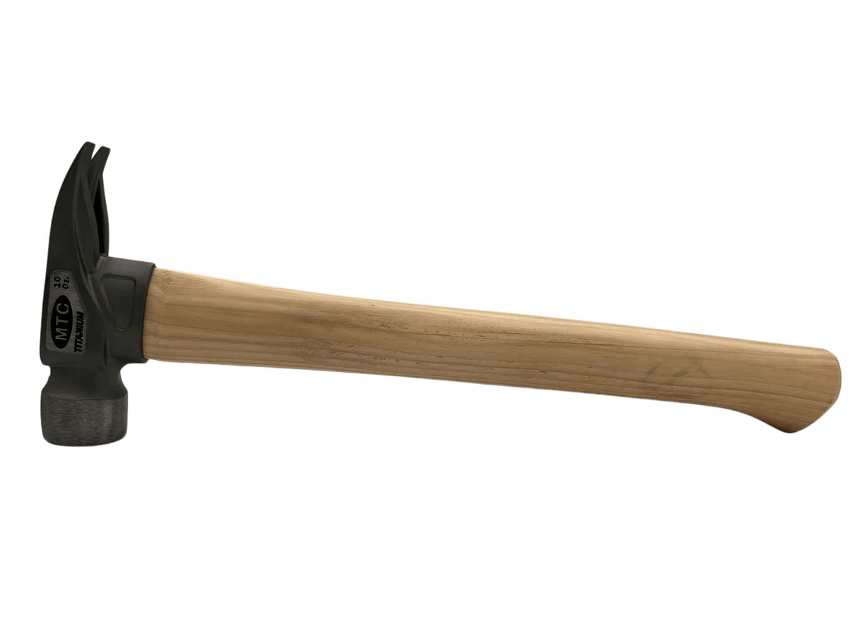 MTCTool 10oz Titanium Head D Nose Finish Head 14" Wood Handle