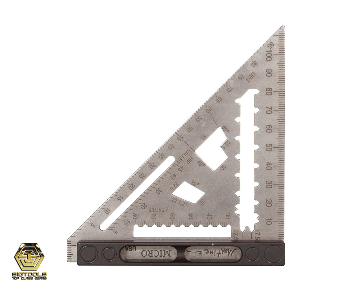 Left side view of a Martinez Titanium Micro Square METRIC version on white back ground