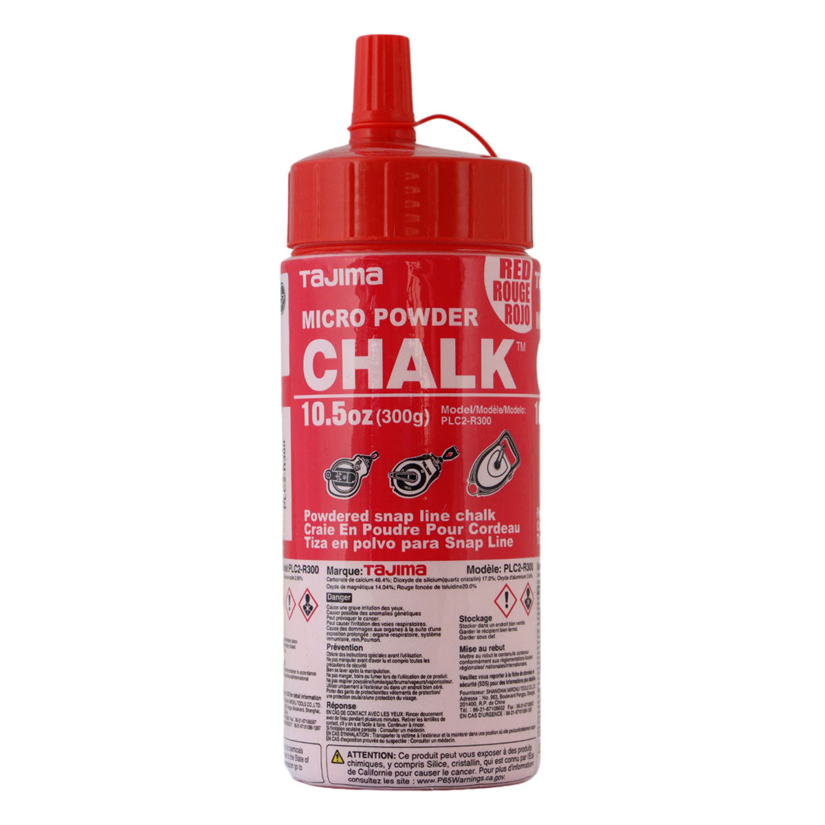 Recambio de tiza Tajima Micro Chalk 300 g rojo