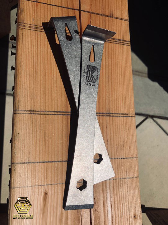 Martinez Tools Pry Bars showcase of both side of Pry bar