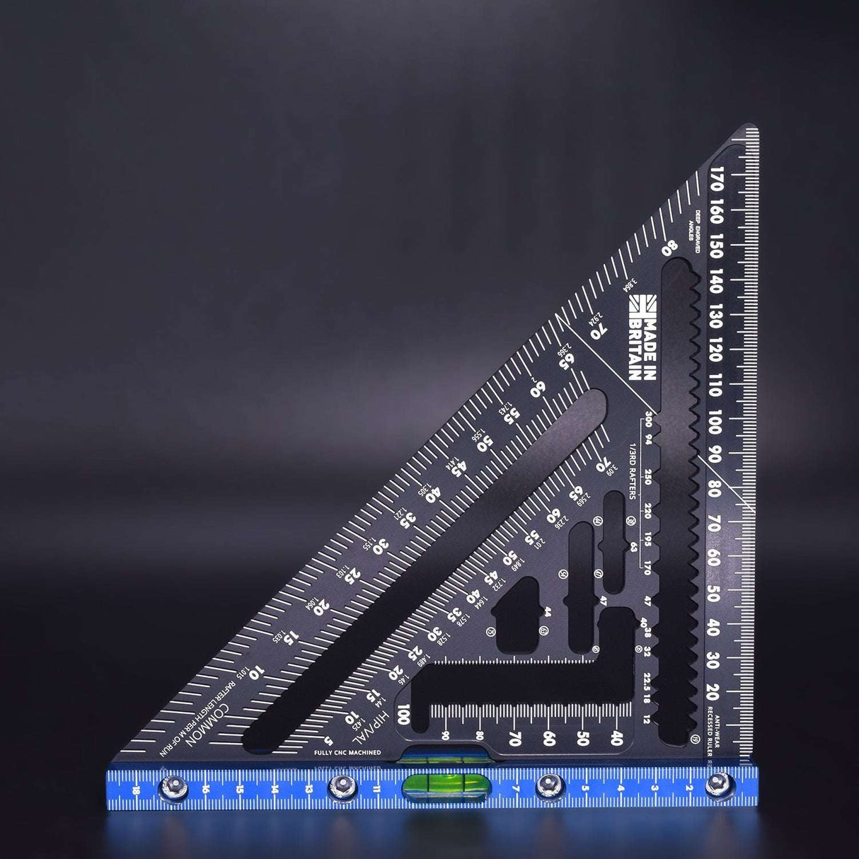 TrigJig G-Rafter 180 PRO Square - Metric Speed Square with Spirit Level