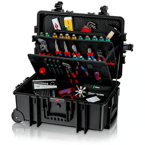 The KNIPEX Robust45 Move tool case (002137M), an IP67 waterproof and shockproof rolling case for professionals.