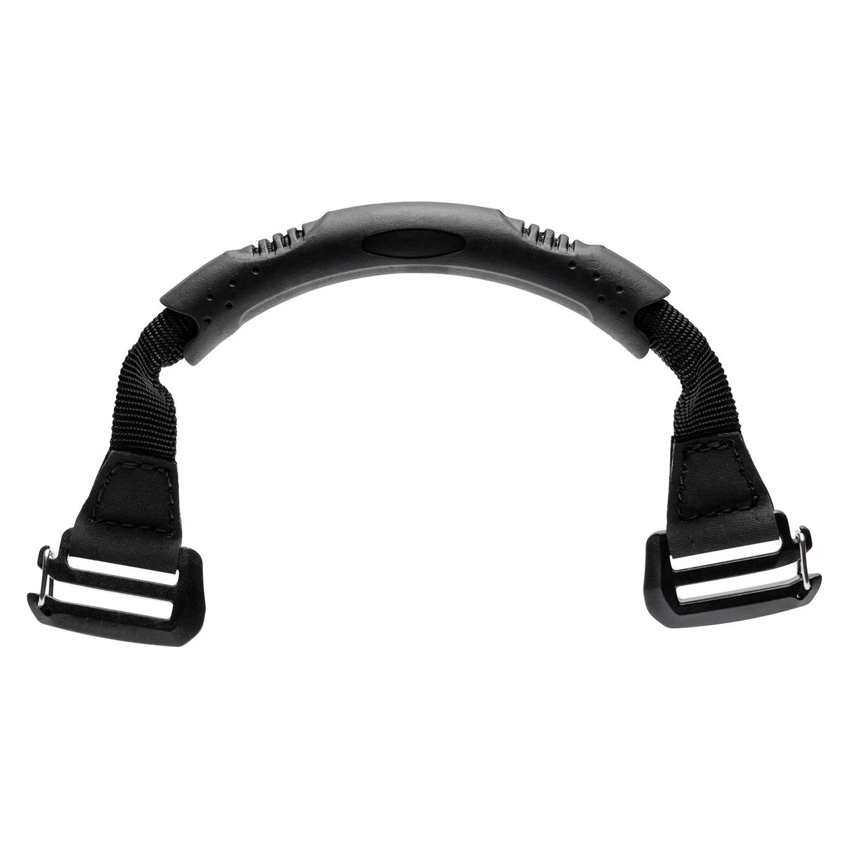 A close-up of the dense plastic clip on the Diamondback Go Handle, designed for secure attachment to a tool belt.