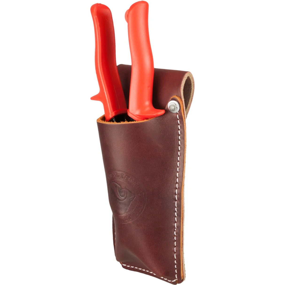 A pair of Wiss M7 offset tin snips fitting perfectly into the Occidental Leather 5527 holster.