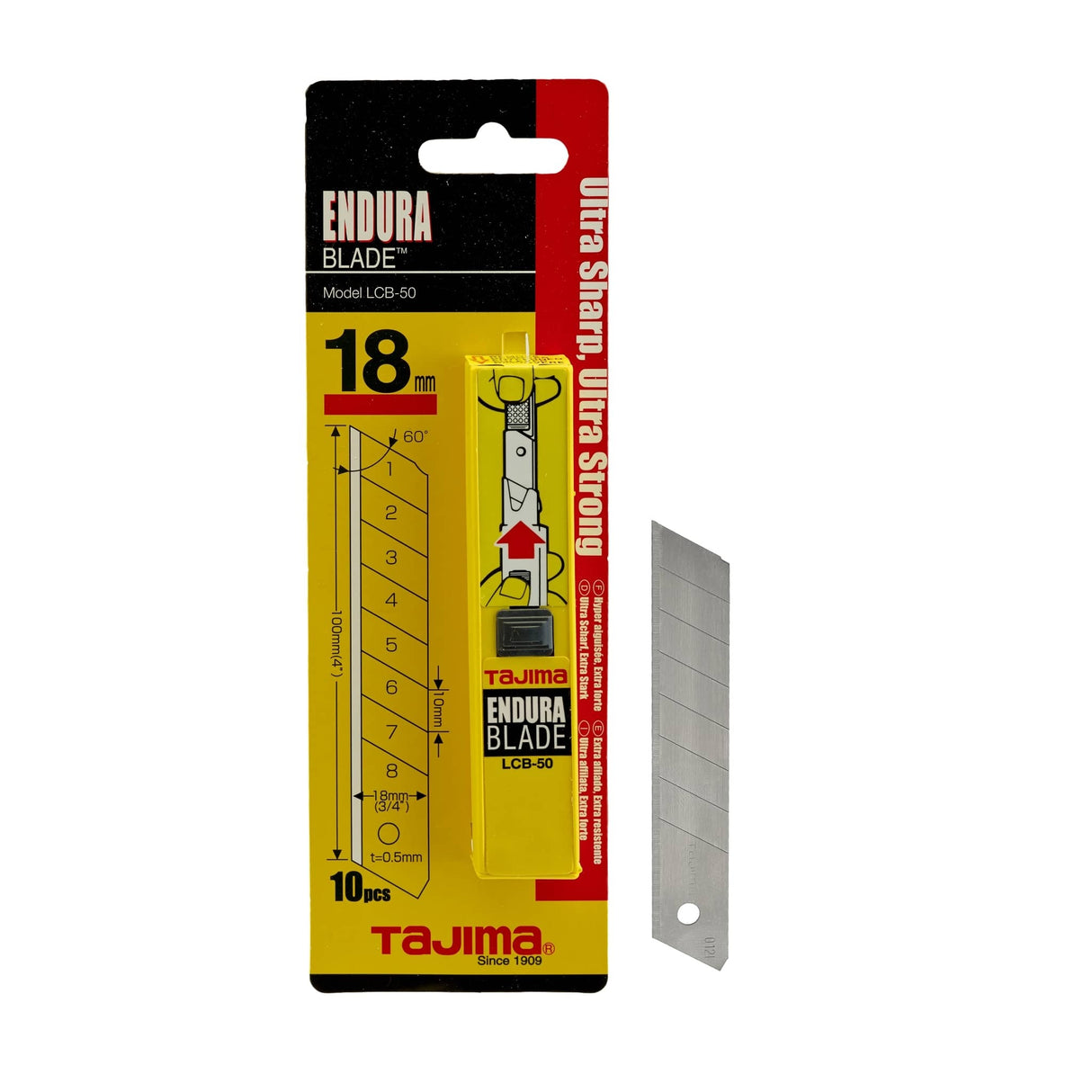 Tajima LCB50 18mm Heavy-Duty Blades 10 Pack