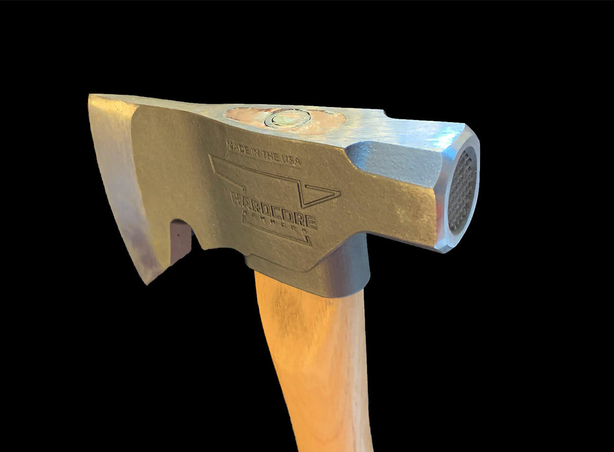 Hardcore Hammers - Original 2.0 head is integrated in the hatchet head.