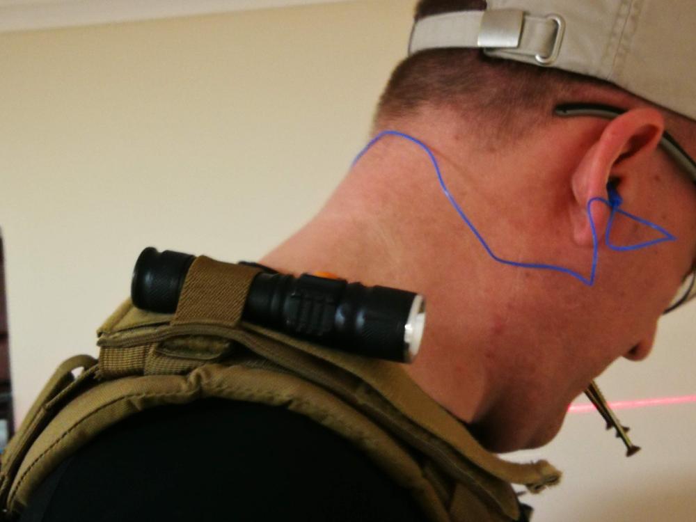 Mini nivelador de linterna para sujetar al hombro