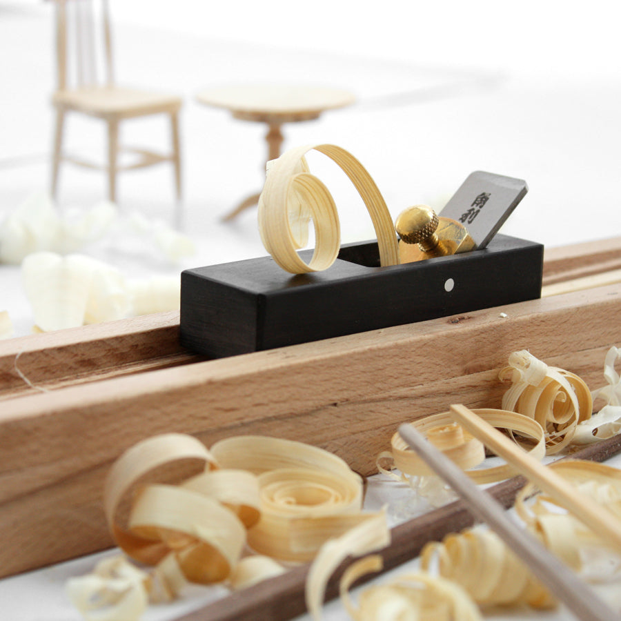 Cepillo de mano Kakuri Mini Ébano N.° 1 Plano