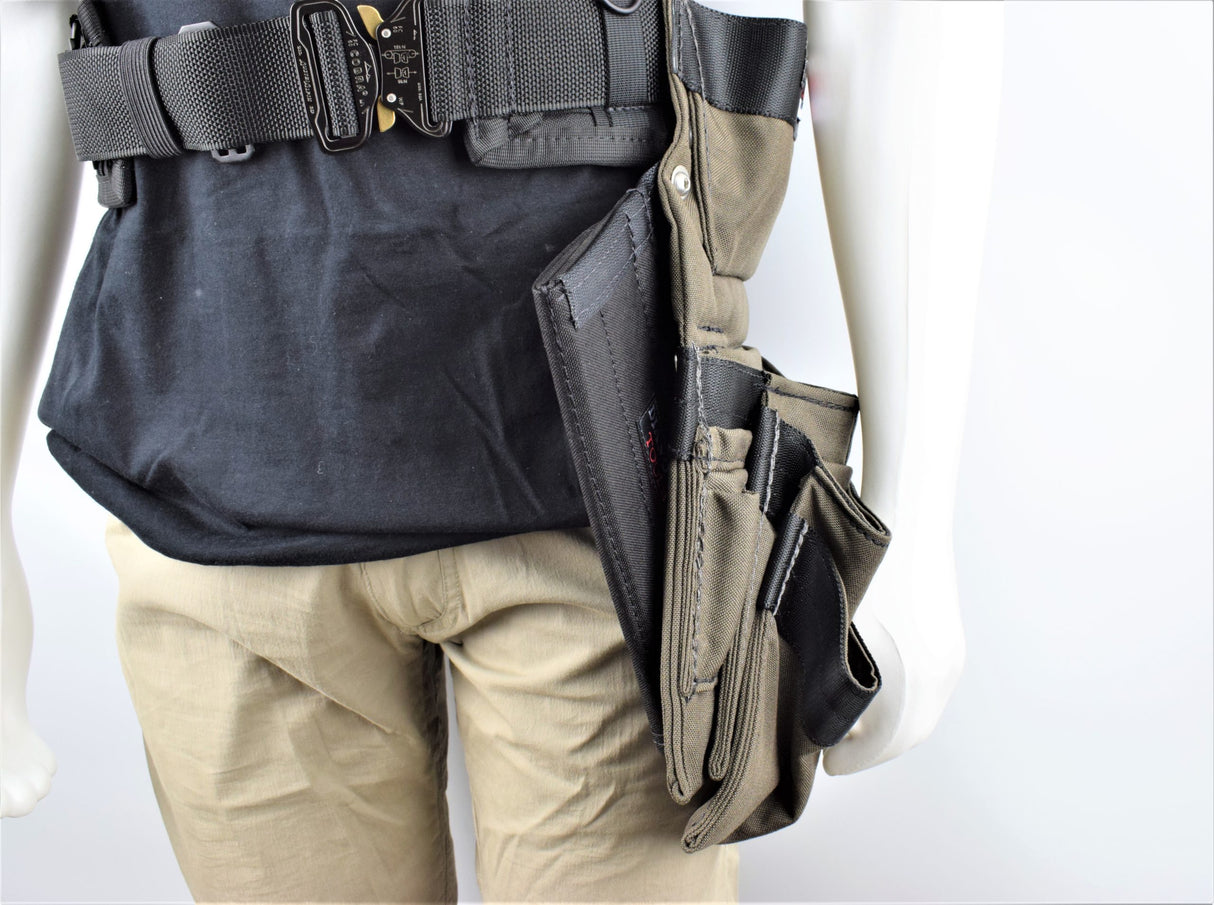 Diamondback flat bar holster mounted on pouch empty