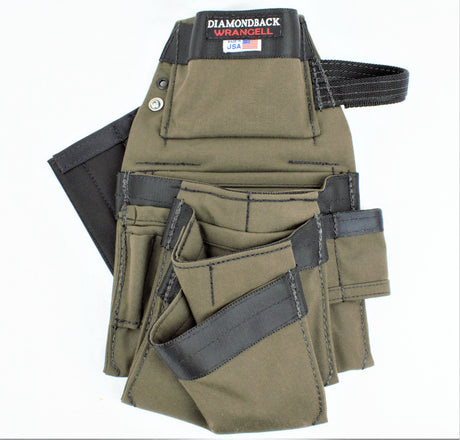 Diamondback flat bar holster mounted on pouch empty front view