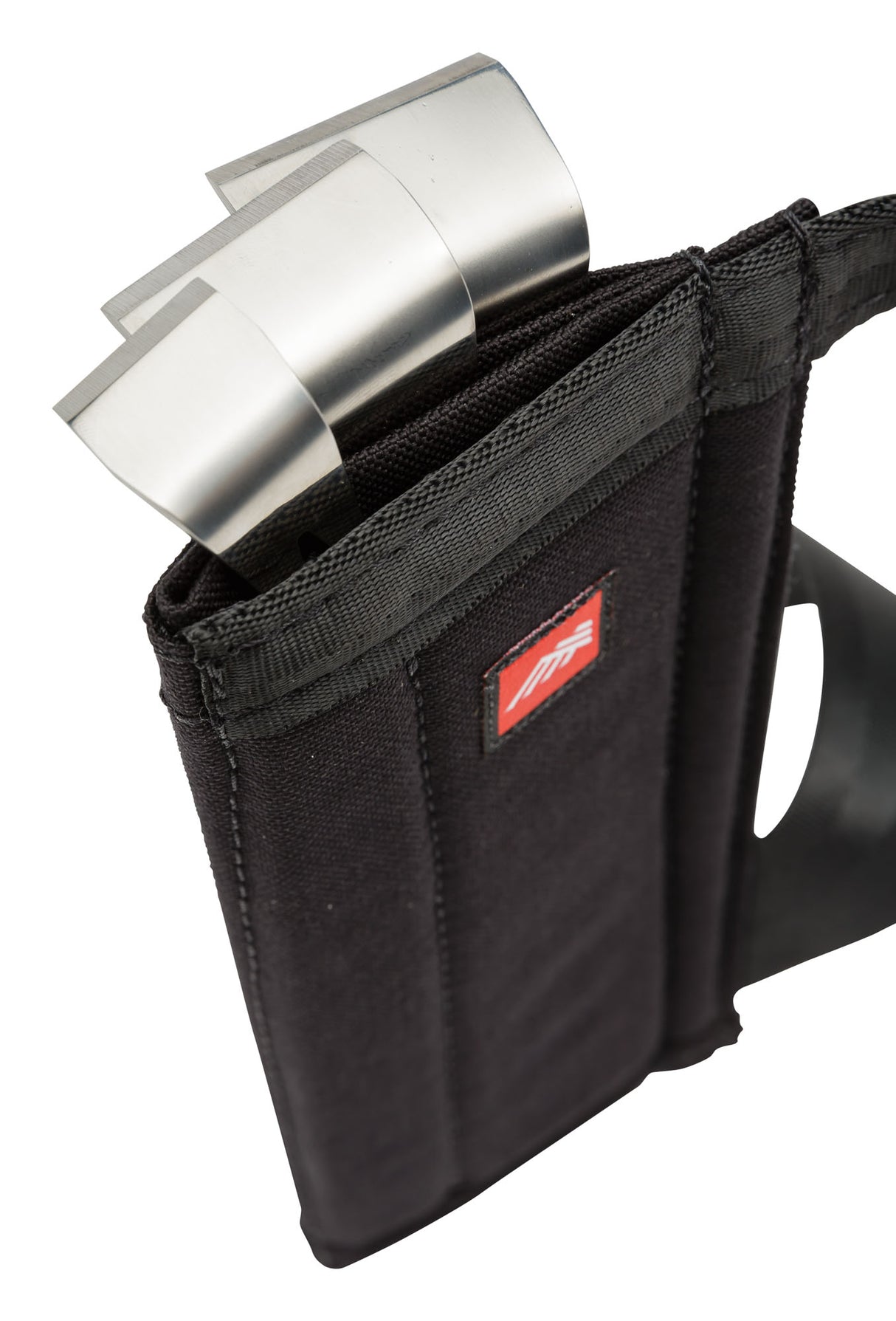 Diamondback flat bar holster top view loaded with three flat bars