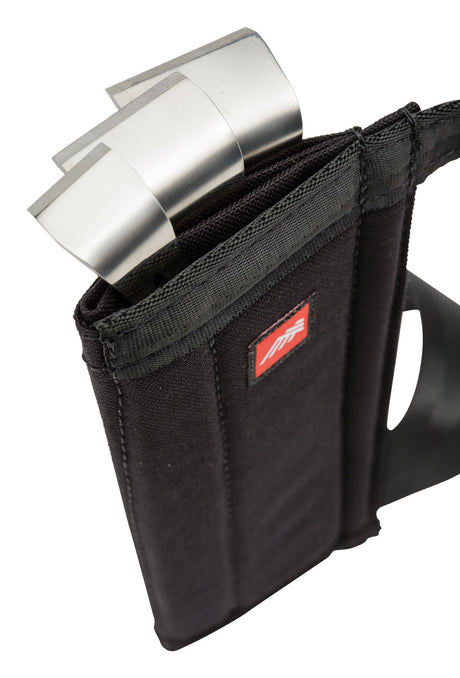 Diamondback flat bar holster top view loaded with three flat bars