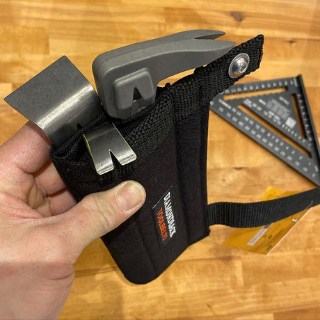 Diamondback flat bar holster loaded with nail puller and flat bars