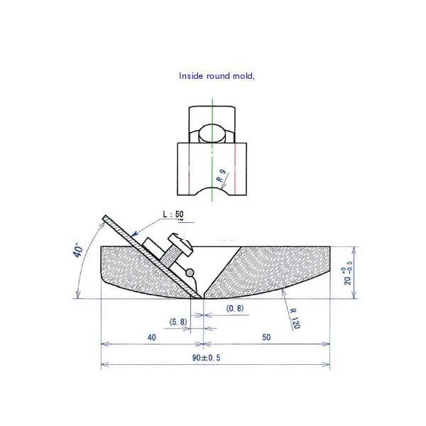 Cepillo de mano Kakuri Mini Ébano No7 R9 Cóncavo