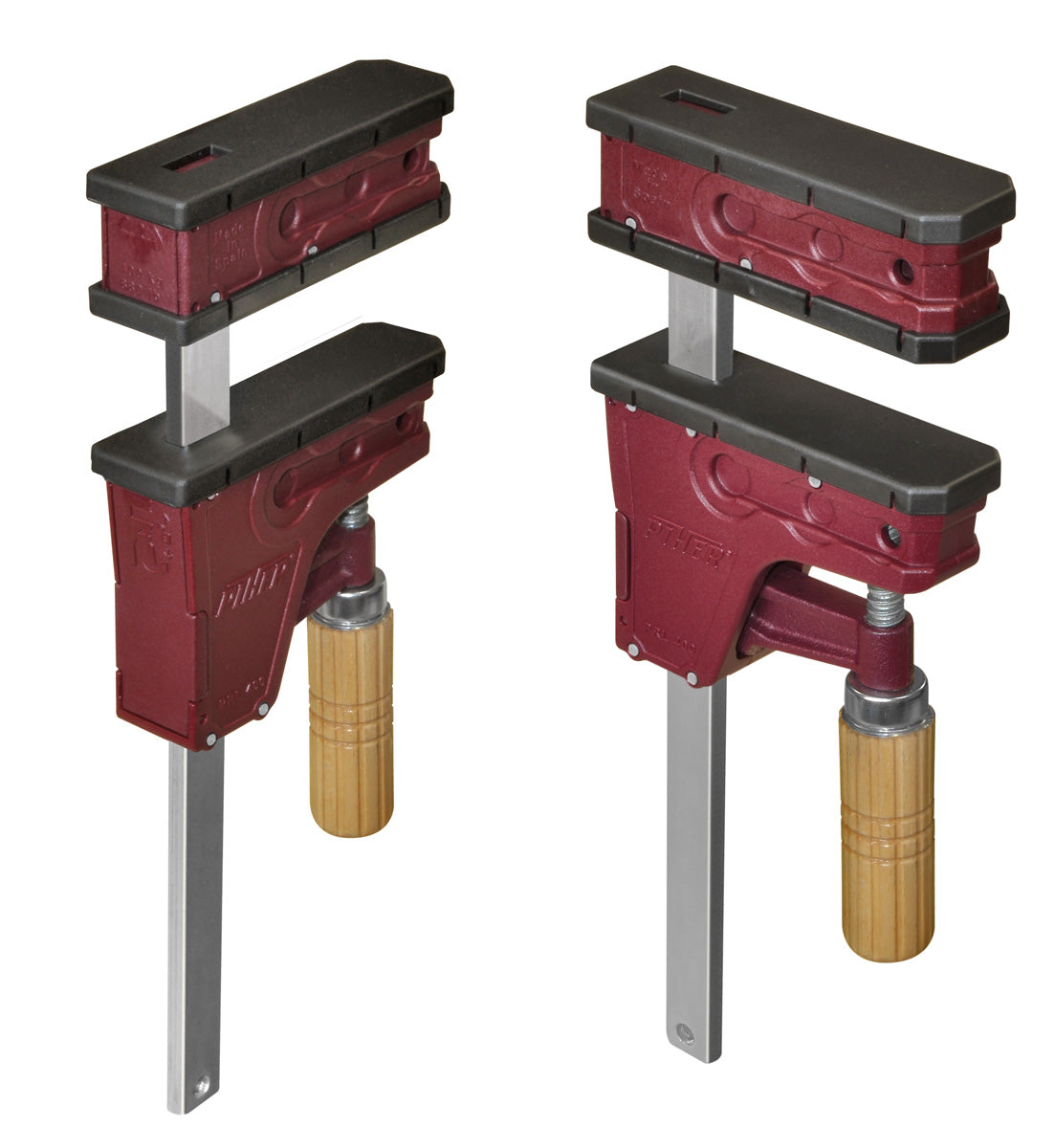 PRL 400 Parallel Clamp by Piher, recommended for woodworking with reversible jaws.