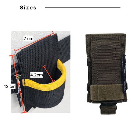 Close-up of the DURAWORK 301 Hammer Holster highlighting its rugged 1000D Cordura fabric and reinforced opening.