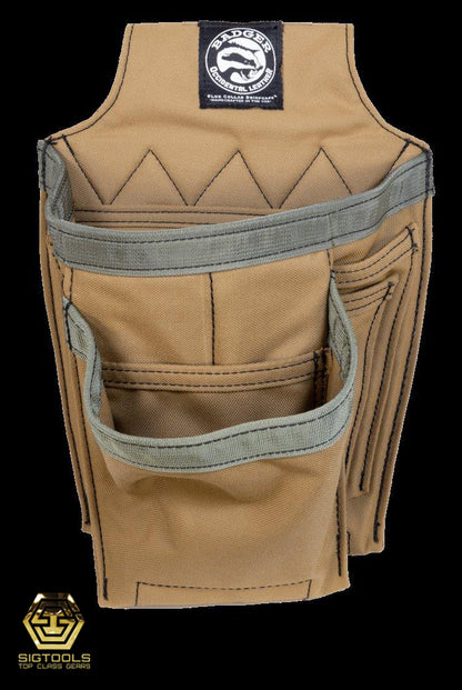 A fastener bag in the Sawdust Sage colour, the [Badger] Trim Set, designed for efficient storage and organisation of fasteners and small tools.