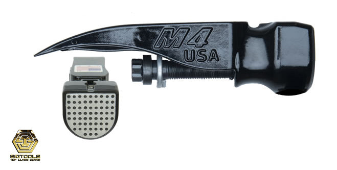 A 12-ounce hammer head designed for the Martinez M4 series, featuring a textured dimpled face for enhanced grip and impact precision.