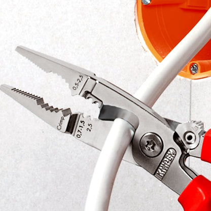 Alicates de instalación eléctrica Knipex 6 en 1 de 200 mm 