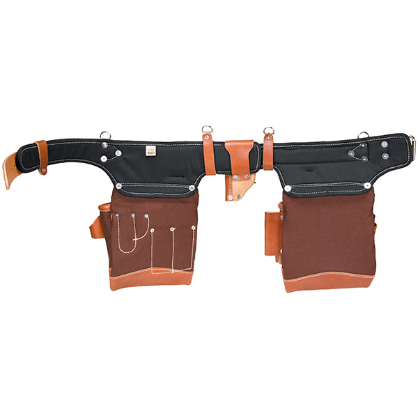 Overall view of the carpenter belt, based on the original leather buscadero design but enhanced with high-density neoprene and rugged nylon, showcasing its durability and comfort.