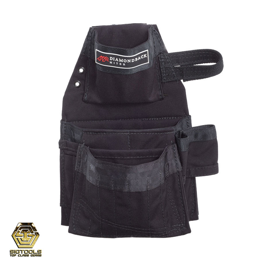 "Diamondback Miter Pouch in Black - Left Hand Configuration"