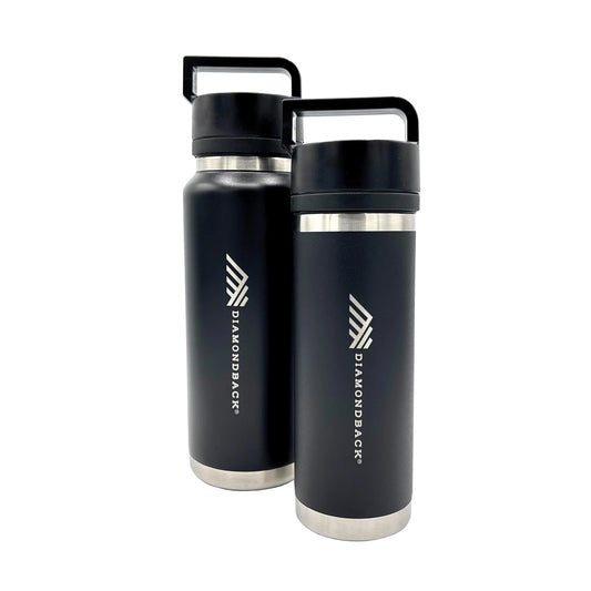 Diamondback H2Go stainless steel drink bottle, double-walled and vacuum insulated, ideal for tradespeople, keeping beverages hot for 12 hours or cold for 24 hours