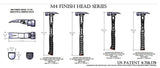 M4 Titanium Handle 12oz Smooth Steel Head Finish Hammer