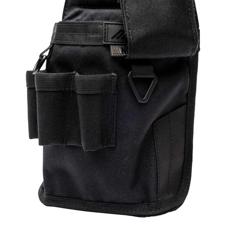 A close-up of the redesigned, removable tape loop and the extra D-ring on the Diamondback Mini Niko X.