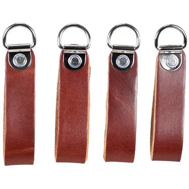 Close-up of a single Occidental Leather suspender loop, showing the durable construction and D-ring, Made in USA.