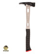Left side view of Martinez M1 Titanium Handle with curved grip 15oz Framing Hammer with smooth face steel head.