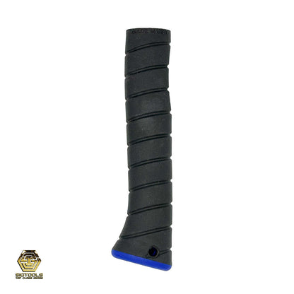Curved end Black overlay with blue cap replacement grip for M1/M4.