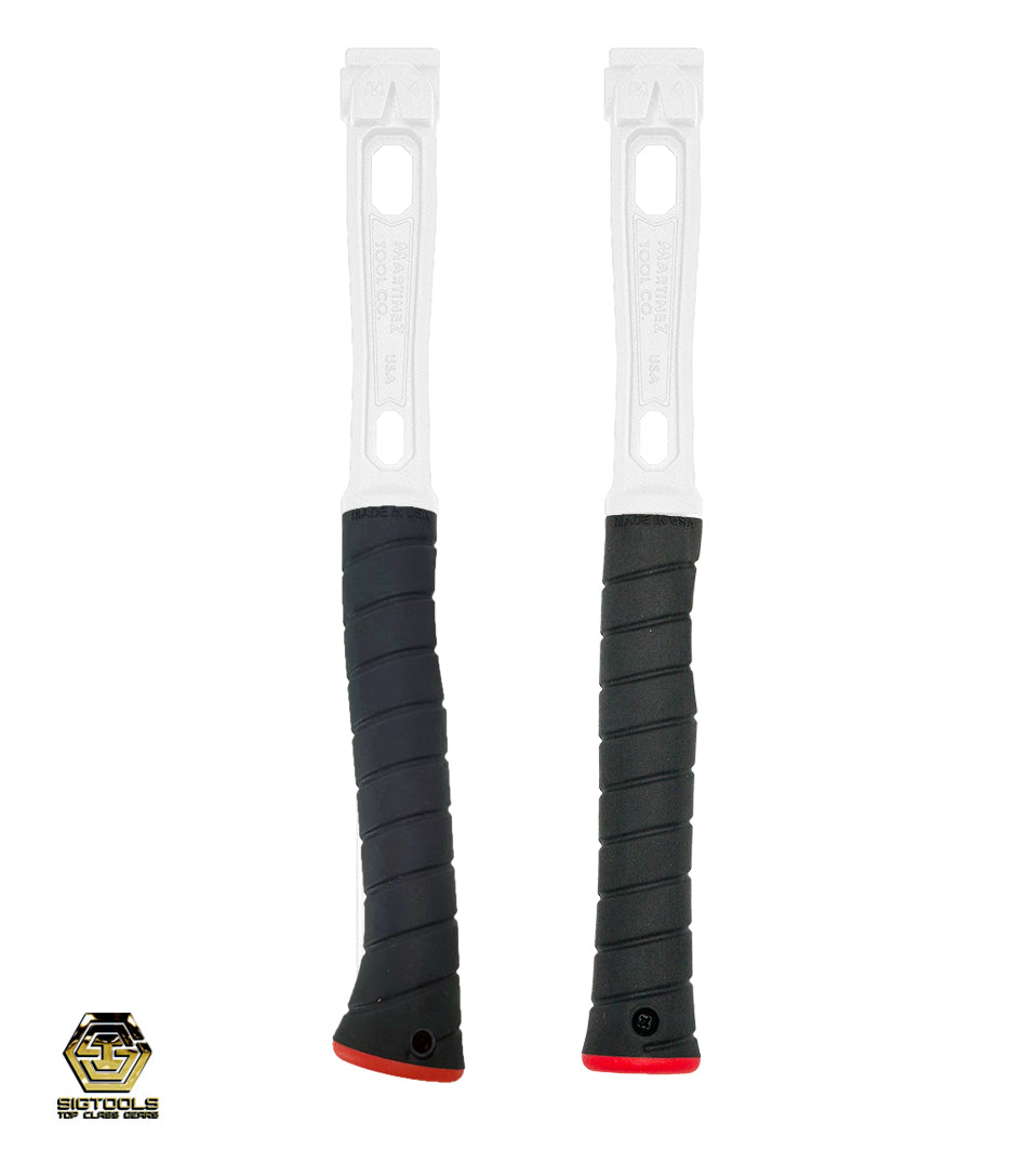 photo showing Black Overlay and Red Cap Straight/Curved Martinez M1/M4 Replacement Grips