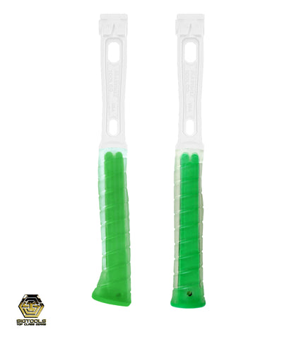 Straight and Curved Martinez M1/M4 Replacement Grips with Clear Overlay and Green Insert
