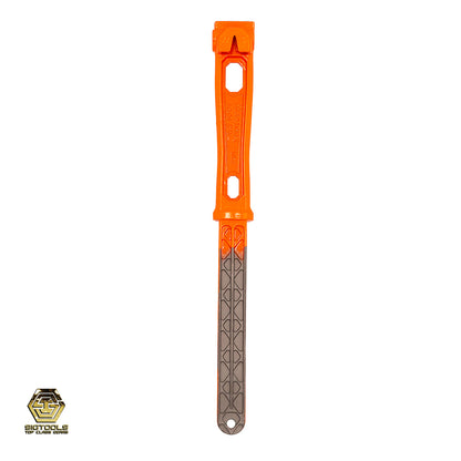 Orange colour on the titanium Martinez M4 replacement handle