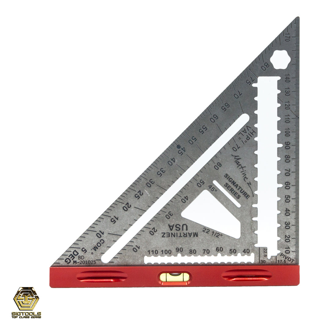 Left side view of the Red Titanium Rapid Square series by Martinez Tools