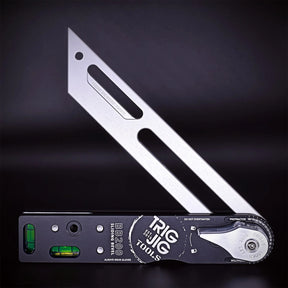 The robust custom-designed stainless steel and brass pivot mechanism of the TrigJig BB200 professional sliding bevel.