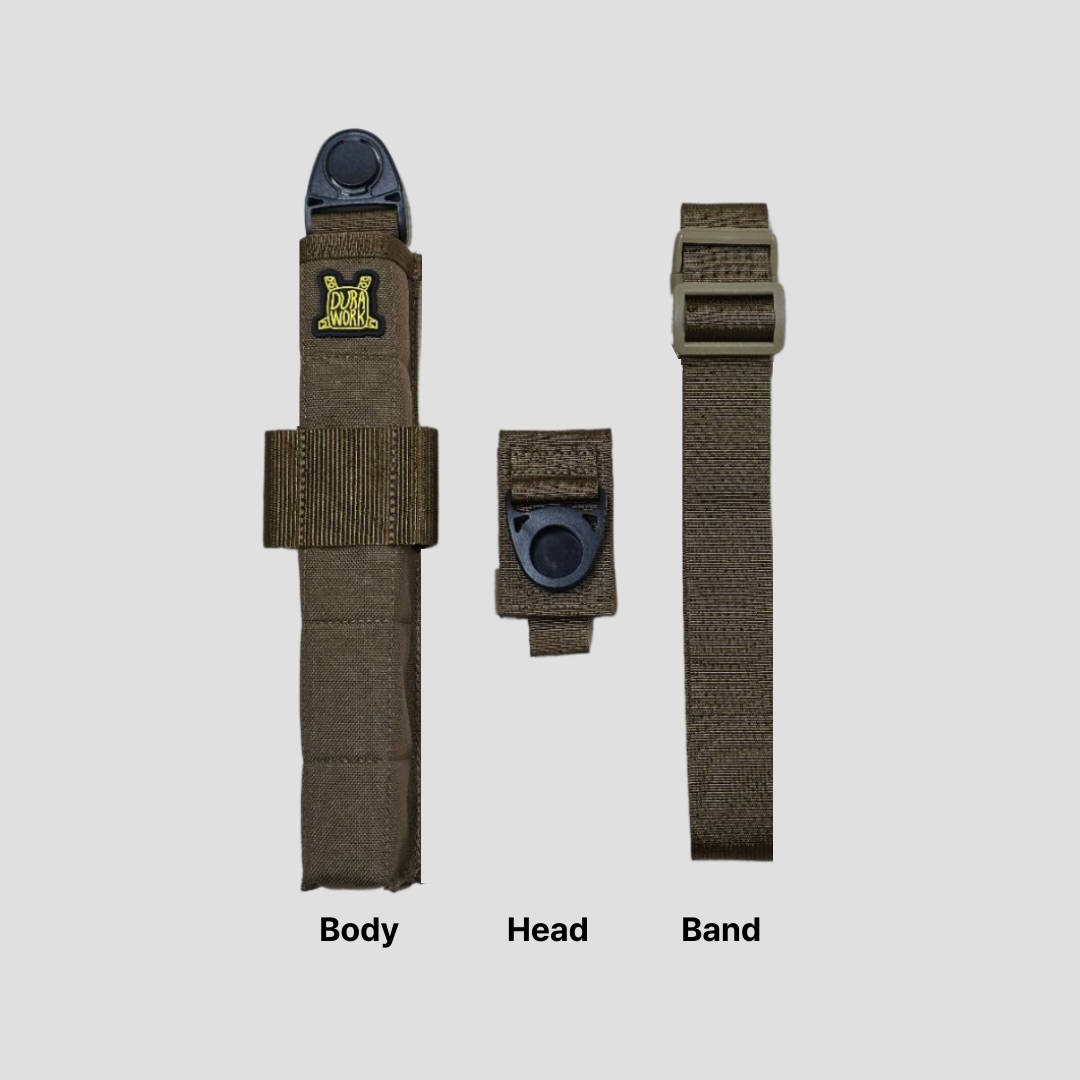 Demonstrating the quick-attach and detach feature of the DURAWORK Dura 408 Welding Rod Pouch