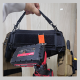 A close-up of the heavy-duty swivel hook and comfortable foam padding on the DURAWORK Dura 505 handle.