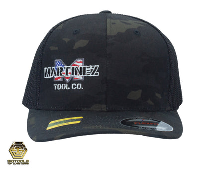 MTC Black Camo Mesh Flex Fit Hat with Martinez tool co. logo