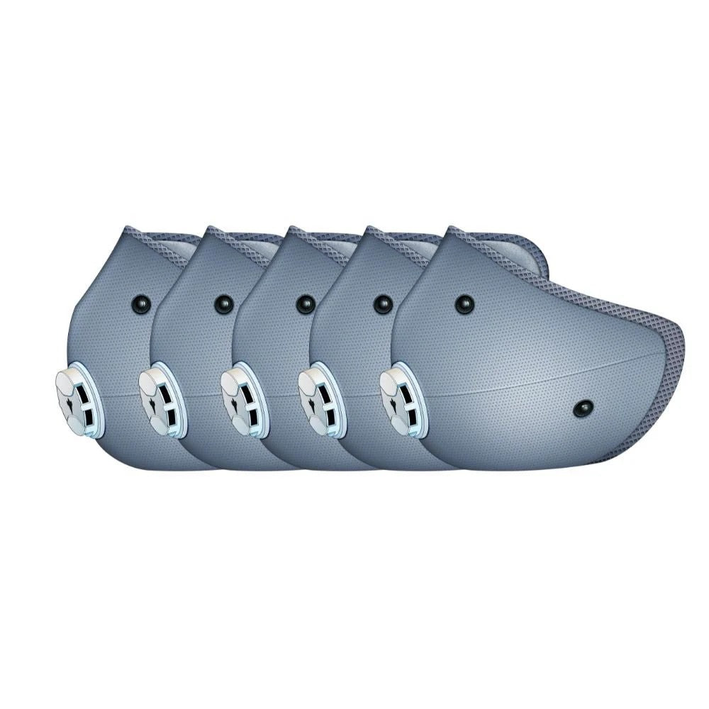 A 5-pack of genuine RZ PRO FFP3 Replacement Filters with Active Carbon for the M/L size mask.