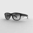 The ICON Adaptix Photochromic safety glasses featuring UV-activated lenses, a mirror finish, and adjustable polycarbonate temples.