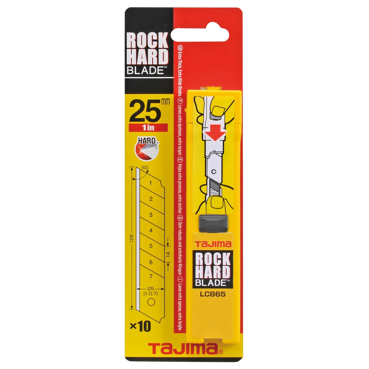 Tajima LCB65 25mm Heavy-Duty Replacement Blades (10 Pack)