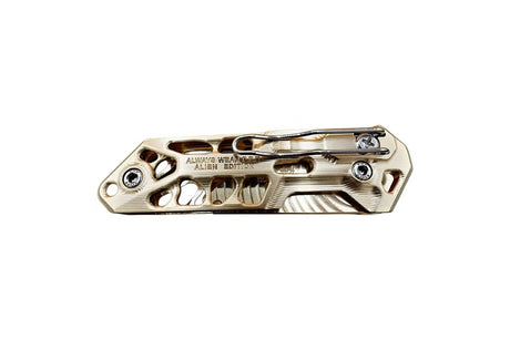 Heavy Duty Brass Utility Knife with Belt Clip.